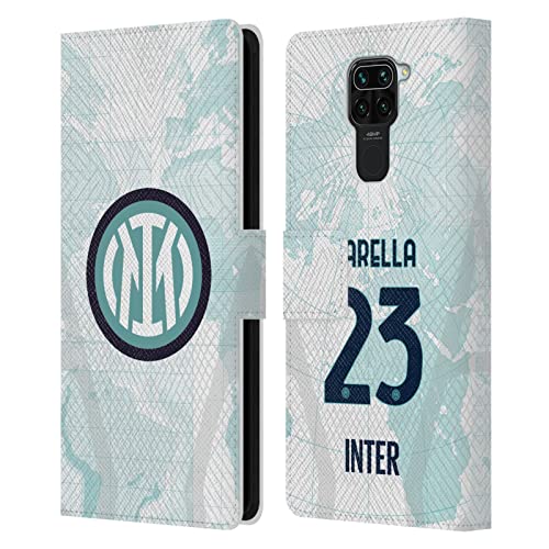 Head Case Designs Offizielle Inter Milan Nicolò Barella 2022/23 Spieler Away Kit Leder Brieftaschen Handyhülle Hülle Huelle kompatibel mit Redmi Note 9 / Redmi 10X 4G