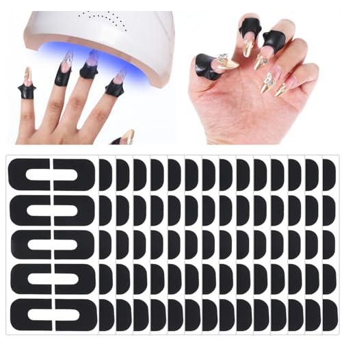 Oruola 150 Stück Nagellack Protector U-Form Abziehen Tape,Wiederverwendbar Nägel Edge Hautbarriere Kit, Nail Art Lackschutz Spitzenschutz,Nagellack Protector Abziehen Tape,Nagellack Schablone