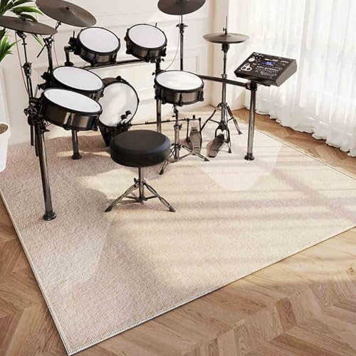 Schlagzeugteppich Schalldicht Drum Teppich rutschfest Trommelteppich Musikinstrumente Bodenmatte Professionelle Schlagzeug Teppich Elektronisches Jazz Schlagzeug Kit für Bass Snare Drum 160 x 140 cm