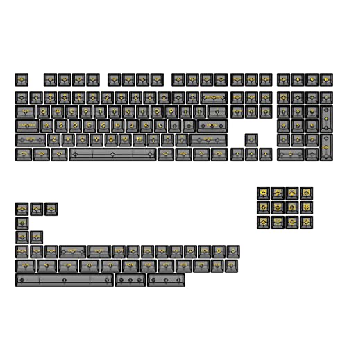 Akko Keycaps Transparents Pour Claviers Mécaniques, ANSI Layout, ASA Profile, Expériences RGB Premium, Fully Keycap Set Avec Modificateurs Mac/Extracteur (Noir, 155 Touches)