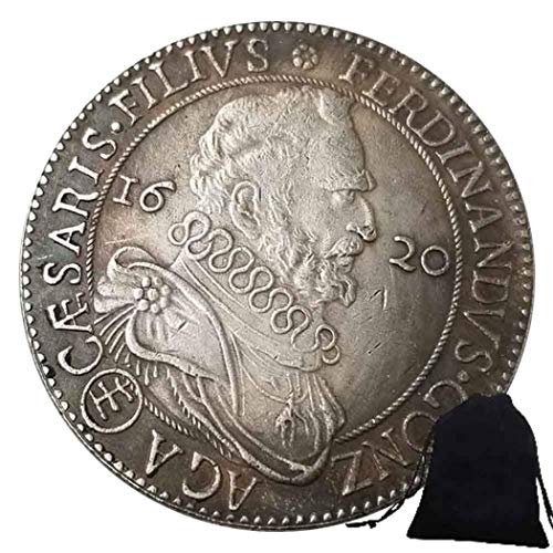 KaiKBax 1620 Europäischer Kaiser geschnitzte Nickel-italienische alte Münzen – Europa-Münzen – Herausforderungen, Gedenkmünze, Geschenkbeutel, perfekte Weltmünze