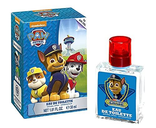 Paw Patrol Parfüm für Kinder: Eau de Toilette im schönen Glasflakon mit Chase Motiv, Geschenk für Jungen (30ml)