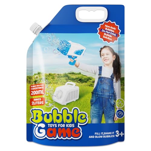 PANACARE KONZENTRIERT Seifenblasenflüssigkeit, Blasen Nachfüllflasche (Macht bis zu 2L) Mischung der Seifenblasen für elektronische Seifenblasenmaschine/Seifenblasenpistole (200ml-2L)