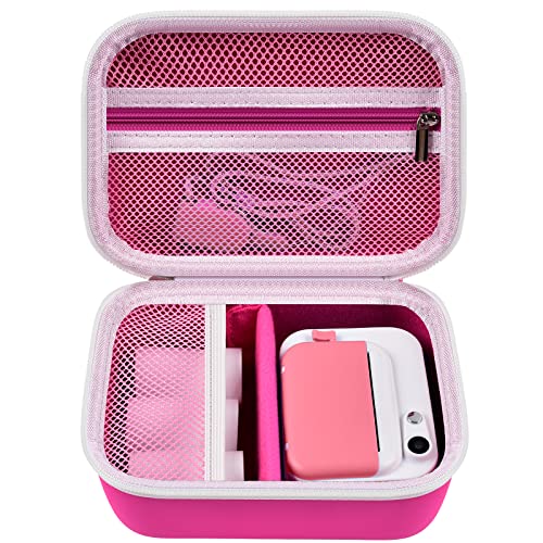 Kinderkamera Tasche für Uleway/für GlobalCrown/für Gofunly für GREPRO/für Ushining Mini Digital Kamera, Sofortbildkameras Schutzhülle Tragetasche Halter für Druckpapier (nur Hülle) rosa