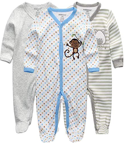 Kiddiezoom Baby Jungen sleepsuit set von 3 m 3-6 monate design3