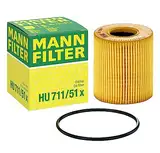 MANN-FILTER HU 711/51 X Ölfilter – Ölfilter Satz mit Dichtung / Dichtungssatz – Für PKW