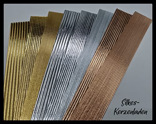 Silkes-Kerzenladen Wachsstreifen/Verzierwachs ★ ROSÉ-GOLD/Kupfer 1mm ★ VST 08