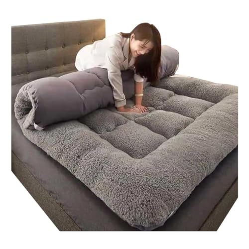 LUIVZD Japanese Floor Mattress Futon Mattress - Tatami Mat, Roll Up Mattress, Overfilled Mattress Cover Protector for Pressure Relief (Color : C, Size : Full)