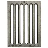 SPEEDPLANT Hochwertiger Ascherost 15,7 x 22 cm (16 x 22 cm) Ofenrost Kaminrost Liegerost Tafelrost Feuerrost - Premiumqualität, Stärke 13 mm