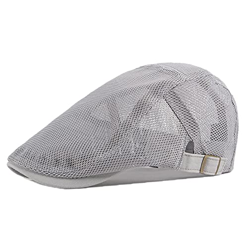 YAMEE Sommermütze Herren Schiebermütze Barett Sommer atmungsaktive Mesh,Sonnenhut Damen Sommer Hut Kappe,Flatcap Barette Cap Größe 55cm-59cm