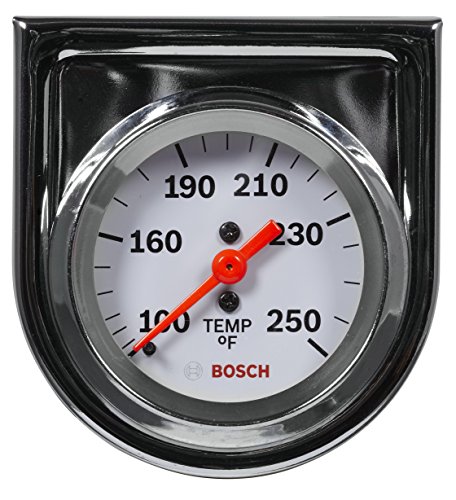 Actron SP0F000045 Bosch Style Line 5,1 cm mechanisches Wasser-/Öltemperaturmessgerät (weißes Zifferblatt, Chromblende)