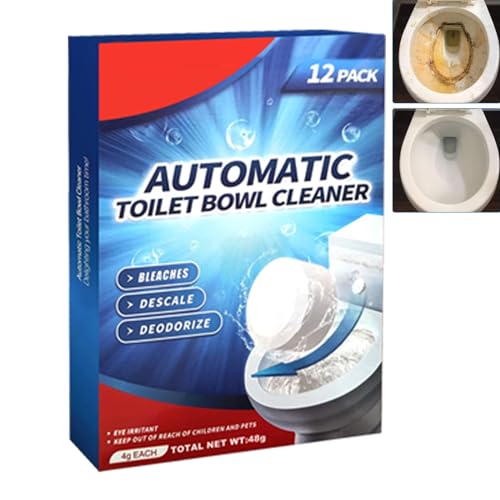 WC Reinigung Tabletten,Badezimmer Reinigung Tabletten,Toiletten Sauberkeit Tabletten,WC Reiniger WC-Reinigungstabletten,Toilette Reinigung Tabletten,WC-Reiniger Tabs,Schnelle und Effektive 12PC