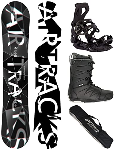 Airtracks Snowboard Set - Wide Board Refractions Game 155 - Softbindung Master - Softboots Star Black 43 - SB Bag