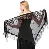 FAIRYGATE Tuch Damen Schal Abendkleid 20er Jahre Fransen Übergroß Stola A6310