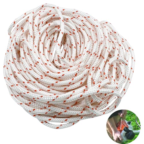 10 Meters 4 mm Seilzug, Ersatz Starterseil, Kettensägen Rasenmäher Starterseil Schnur Ersatz Zubehör, Für Outdoor Ausrüstung, Für Fadentrimmer, Kettensägen, Rasenmäher, Unkrautvernichter