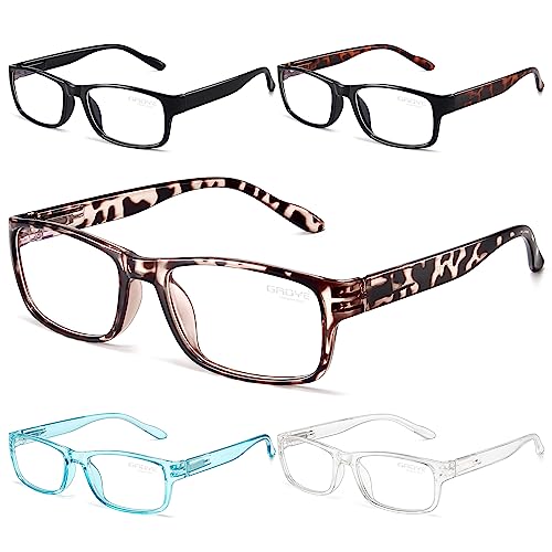 Gaoye 5 pack Lesebrillen Sehhilfe Augenoptik Brille Lesehilfe für Damen Herren von 3,00