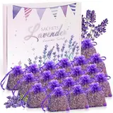 SCENTORINI Lavendel Duftsäckchen Kleiderschrank, 20 Duftsäckchen Lavendel Getrocknet, Lavendelsäckchen, Mottenschutz für Kleiderschrank, Schubladen, Schränken, Auto Duft, Schrank Duft, Raumduft