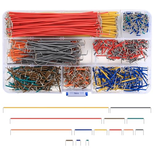 840 Stück Jumper Wire Set, Breadboard Jumper Cable Bridges, Breadboard Jumper Wire Male to Male sortiert mit Plastikbox für Steckbrett