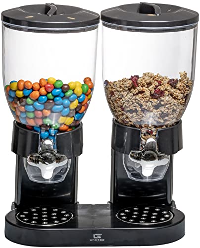 United Entertainment - Müslispender / Cerealienspender / Cornflakesspender / Doppel-Spender für Müsli, Cornflakes und Cerealien - Schwarz