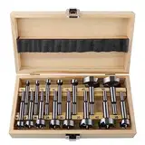 Vearter 10-50mm 15PCS/set Kohlenstoffstahl-Bohrer Holzbearbeitung selbstzentrierende Lochsäge Kit Holzschneidwerkzeuge