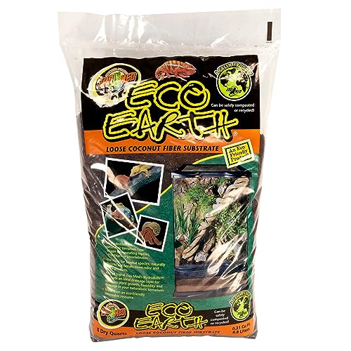 Zoo Med Eco Earth 8,8L Kokosnuss-Bodensubstrat - zur Erhöhung der Luftfeuchtigkeit im Terrarium