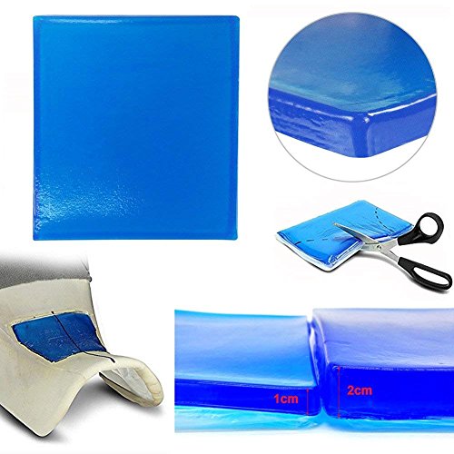 PJhao Motorrad Gel Sitz kissen Sitz Gel Pad Gel Sitzkissen Dämpfung Matte Komfortable Weiche Kissen Stoßdämpfung Matten Kissen Zubehör Motorrad Sitzkissen Blau