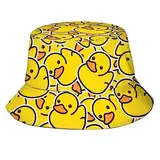 Shylve Enten-Print Fischerhut – Wendbarer Sonnenhut mit Entenmotiv, Bucket Hat für Damen und Herren, Ideal für Festival & Freizeit