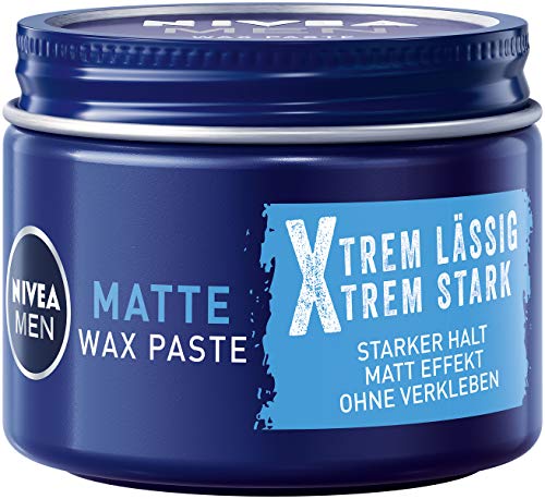 NIVEA MEN Matte Wax Paste (75 ml), Haarwachs für mühelos lässige Matt-Looks mit starkem Halt, mattes Haar Wax gibt Textur und Struktur