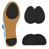 Sibba Schuhgriffe auf der Unterseite der Schuhe rutschfeste Gummisohlenschutz, selbstklebende Schuh-Pads Aufkleber für Männer und Frauen Geräuschreduzierung Sohle Kissen Schwarz 2 Paar Einheitsgröße