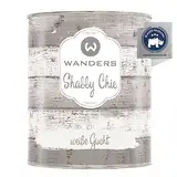 Wanders Shabby Chic Kreidefarbe 750 ml - Weiße Gischt/Sehr Helles Grau - Küchenmöbellack und Möbelfarbe ohne Schleifen. Chalk Paint, für Holz & mehr. Hohe Deckkraft, schnell trocknend