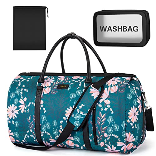 Kleidersack für Reisen mit Kulturbeutel, wandelbar, Handgepäck, Wochenendtasche, große Reisetasche, Reisetaschen für Damen, 2-in-1, zum Aufhängen, Koffer, Anzug, Reisetaschen für Damen und Herren,