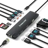 2024 Upgrade Lemorele Docking Station USB C/A 10Gbps 3*Display- 14 in 1, USB C Dock 2 HDMI Adapter 4K, Ethernet, 2 USB 3.2, 2 USB 2.0, VGA, Type-C 3.1, PD 100W, Audio, SD/TF, für Windows, MacBook