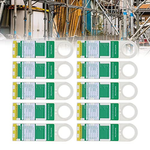 10 STÜCKE Gerüst-Status-Halter und Tags Sicherheitsinspektion Tags Gerüst-Tag-Verriegelung Vorsicht Wartungszeichen für Elektrische Industriesicherheit