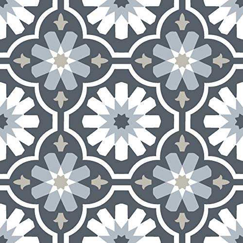 FloorPops FP2944 Sevilla Bodenfliesen zum Abziehen und Aufkleben, grau, 152,4 cm L x 61 cm B x 0,2 cm T