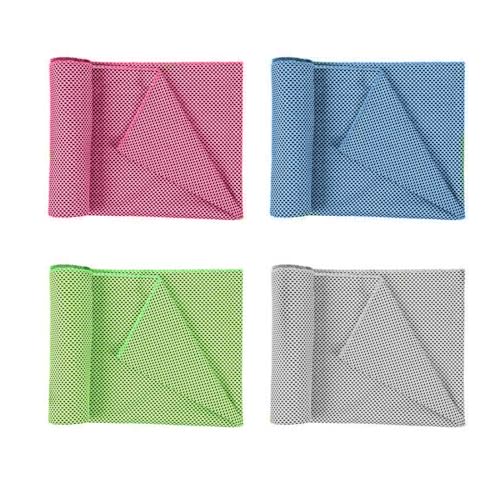 EOYVAIL Handtücher,Kühlendes Handtuch, Sporthandtuch, kühlendes Nackentuch, geeignet für Fitness, Sport, Reisen, Yoga, 100x30 cm (4 Stück)