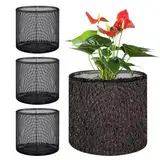 LearnLyrics Teichkorb Pflanzgefäß - 4 X Schwimmende Atmungsaktive Pflanztaschen, Flexibel Teich Pflanzkörbe | Netzschwimm Wassernetz Pflanztaschen Für Garten Wasser Innenbereich Und Balkonbepflanzung