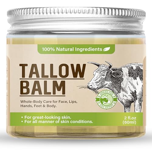 Beef Tallow, Beef Tallow Skin Care, All Natural Beef Tallow Cream, Moisturizing and Smoothing for All Skin Types, 60 ml
