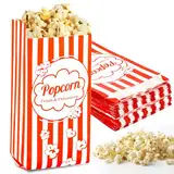 MAQIHAN Popcorn Tüten 100 stück - Popcorntüten Popcorn Tüten Klein 100 Stück Movie Night Filmabende Tüten Popcorn Maschinen Papiertüten Zubehör Popcornmaschine Papier Behälter Snacktüten