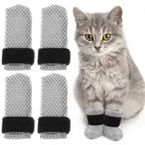 UKCOCO Anti-Kratz-Schuhe Für Katzen – Verstellbare Katzenschuhe Zum Kratzen Von Polyester-Katzenpfotenschutz Katzen-Anti-Rutsch-Sockenschuhe Für Die Körperkontrolle Nagelschneiden