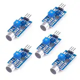 Hailege 5pcs Hochempfindliche Sprachgeräuscherkennung Sensor Mikrofon Sound Sensor Modul 3,3V-5V Roboter Hubschrauber Flugzeug DIY Kit