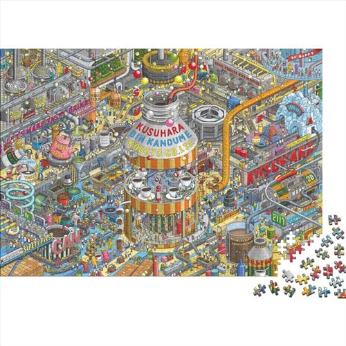 Geschäftszentrum Puzzles 300 Teile Schwer Puzzle Spielzeug Pädagogisches Spiel Impossible Herausforderung Spielzeug Für Erwachsene Und Kinder Ab 14 Jahren 300pcs (40x28cm)
