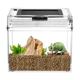 QWORK® Reptil Fütterungsbox, Feeding Box, 20 * 20 * 18cm für eine Vielzahl an Reptilien und Insekten