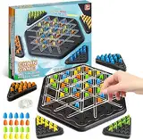 ROMANVIC Triggle Spiel,Triggle Geometrisches Schachspiel,Urlaubs- oder Geburtstagsgeschenk Game für Erwachsene Jungen und Mädchen ab 9 Jahren, Chain Triangle Orbito Gummibänder Brettspiele