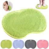 Fußbürste für die Dusche, Rutschfestes Silikon Massage Pad, Wäscher Massagegerät Dusche mit Rutschfesten Saugnapf, Reinigt, Peeling, Fußkreislauf Entlastet müde Füße Ohne Bücken (Grün)