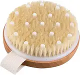 Body Brush Dry Brush Exfoliating Brush Massage Brush Sauna Brush Shower Brush Monastery Brush for Removing Cellulite, Lymphatic Massage, Natural Beech Wood