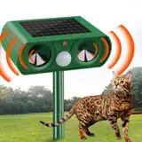 Solar-Betriebener Katzenschreck für Garten, Ultraschall-Katzenschreck für den Außenbereich, kann Katzen, Vögel, Füchse, Waschbären, Kaninchen und Nagetiere wirksam abwehren.