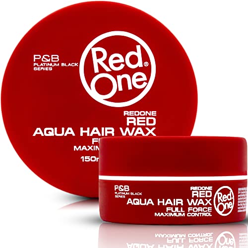 RedOne Hair Styling Aqua Wax Red 150ml | Edge Control | Haargel Wax | Ultra Halt | Erdbeerduft | Männer & Frauen Haarwachs | Maximale Kontrolle