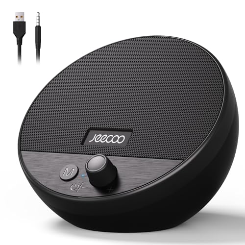 Jeecoo A10 PC Lautsprecher, USB-betriebene Computer Lautsprecher mit 3,5-mm AUX und Bluetooth Modus, tragbare Mini Lautsprecher für Desktop, Laptop und Mobile Geräte