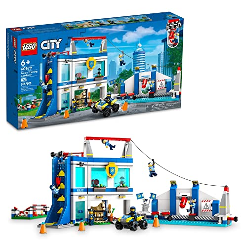 LEGO City Police Training Academy 60372 - Station Spielset mit Hindernislauf, Pferdefigur, Quad Bike Spielzeug und 6 Offizier Minifiguren, für Kinder ab 6 Jahren