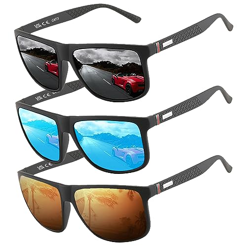 Perfectmiaoxuan Polarisierte Sonnenbrille Herren/Damen ; Vintage/Klassisch/Elegant Brillengestell; HD-Pilotobjektive; Golf/Fahren/Angeln/Reisebrille/Outdoor-Sportarten Mode Sonnenbrille